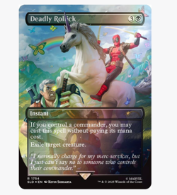 MTG Secret Lair Deadpool Singles - Deadly Rollick Saw Blasphemous Magic FOIL - Image 3