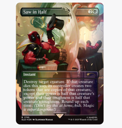 MTG Secret Lair Deadpool Singles - Deadly Rollick Saw Blasphemous Magic FOIL - Image 4