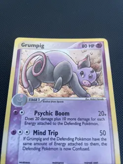 Grumpig 6/97 EX Dragon Reverse Holo Rare 2003 Vintage Pokemon TCG Card - LP - Image 2