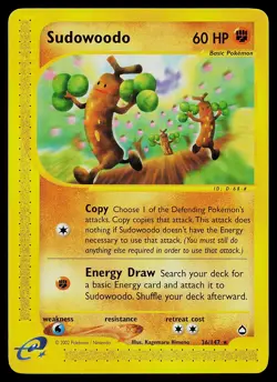 Pokemon Card - Sudowoodo Aquapolis 36/147 Rare Non-Holo - Image 1