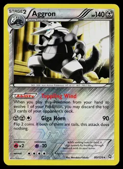 Pokemon Card - Aggron Dragons Exalted 80/124 Reverse Holo - Image 1