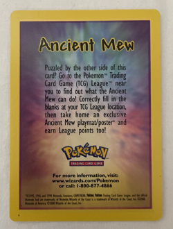 1x Ancient Mew Detail Card Insert Pokemon Card TCG with Movie Ticket LP - Image 1