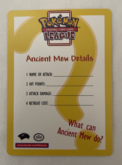 1x Ancient Mew Detail Card Insert Pokemon Card TCG with Movie Ticket LP - Image 2