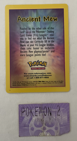 1x Ancient Mew Detail Card Insert Pokemon Card TCG with Movie Ticket LP - Image 3