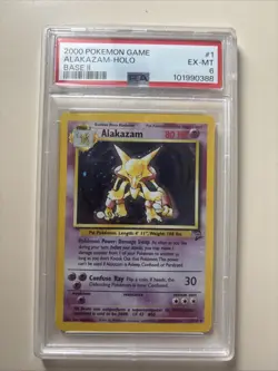 2000 Pokemon Game Alakazam-Holo PSA 6 Base Set 2 #1 Graded Card - Image 3