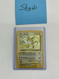 Raichu - 16/130 - Pokemon Base Set 2 Holo Rare Card - Image 1