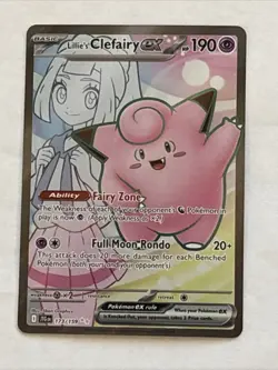 Pokemon Card Lillie's Clefairy ex 173/159 Full Art Journey Together Near Mint - Image 1