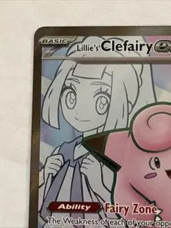 Pokemon Card Lillie's Clefairy ex 173/159 Full Art Journey Together Near Mint - Image 2