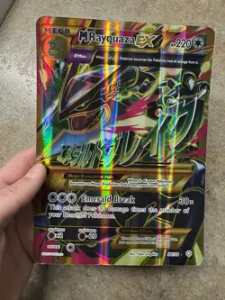 Pokemon JUMBO/Oversized Card Mega M Rayquaza EX Full Art XY 98/98 - Image 1