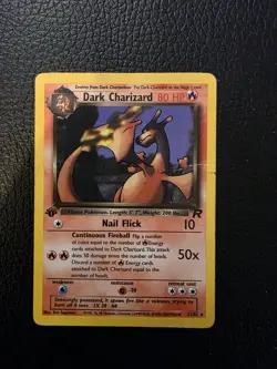 1st Edition Dark Charizard 21/82 Team Rocket WoTC Pokemon Card Rare HP - Image 1