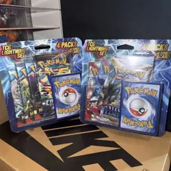 Pokemon TCG Lightning Set Booster 4 Packs Plus Bonus Card - Image 1
