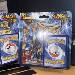 Pokemon TCG Lightning Set Booster 4 Packs Plus Bonus Card - Image 2