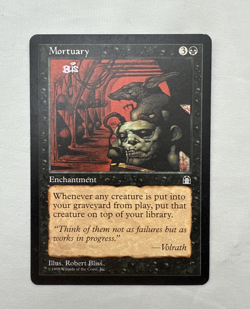 Mortuary x1 MTG Stronghold 1x Magic Fair Heavy Play HP - Image 1