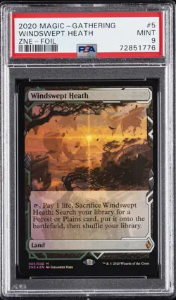2020 MTG ZENDIKAR RISING EXPEDITIONS FOIL #5 WINDSWEPT HEATH PSA 9 - Image 1
