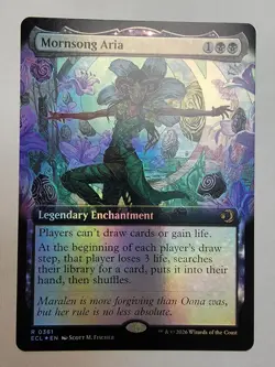 BRAND NEW Magic the Gathering: Mornsong Aria (Extended Art) Lorwyn Eclipsed Foil - Image 1