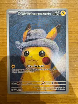Pikachu with Grey Felt Hat Pokemon Van Gogh SVP EN-SV 085 - Image 1