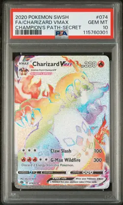 Pokemon Charizard VMAX 074/073 FULL ART 2020 Champion's Path ENGLISH - PSA 10 - Image 2