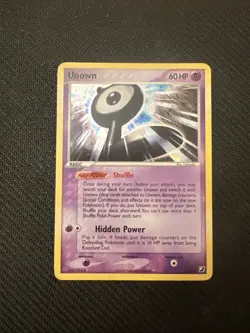 2005 Pokemon EX Unseen Forces Unown L/28 Holo Rare MP - Image 1