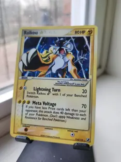 Pokemon Gold Star Raikou 114/115 Unseen Forces 2005 -LP - See Photos - Image 2