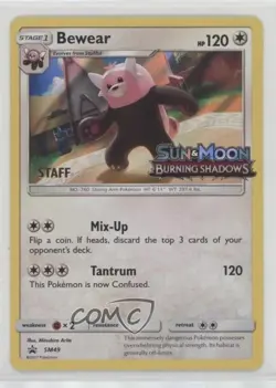 Bewear (Staff Stamp - Burning Shadows) Pokemon Sun & Moon Black Star Promo #SM49 - Image 1