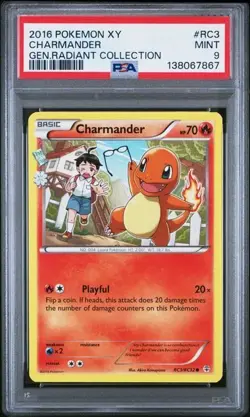 PSA 9 Charmander RC3/RC32 Common - Pokemon XY Generations: Radiant Collection - Image 1