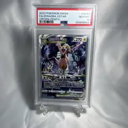 2023 POKEMON SWORD & SHIELD CROWN ZENITH #GG43 FULL ART/ZERAORA VSTAR PSA 10 - Image 1