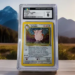 1999 Pokemon CLEFABLE 1/64 Holo Rare Jungle Set CGC 6 EX/NM - Image 1