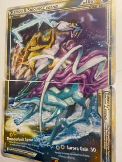 Raikou & Suicune Legend (Top and Bottom) Holo 92/95 93/95 2010 LP Pokemon TCG - Image 2