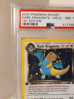 Pokemon Dark Dragonite 5/82 1st Edition Holo Team Rocket PSA 8 NM-MT - Image 4