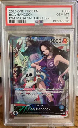 2025 ONE PIECE PROMOS PSA MAGAZINE EXCLUSIVE #038 BOA HANCOCK PSA 10 - Image 1