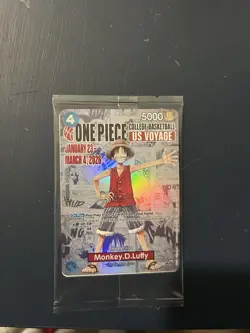 One Piece Monkey D. Luffy US Voyage College Basketball P-055 Rutgers *Sealed* - Image 1