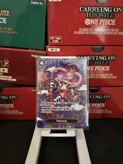 One Piece TCG Perona OP06-093 OP14 SP English Alt Art The Azure Sea's Seven - Image 1