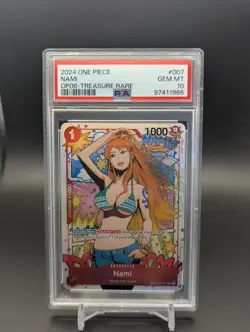 Nami 2024 One Piece OP06 Wings of The Captain #ST01-007 Treasure Rare PSA 10 - Image 1