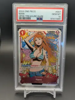Nami 2024 One Piece OP06 Wings of The Captain #ST01-007 Treasure Rare PSA 10 - Image 2