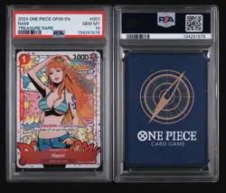 2024 ONE PIECE OP06-WINGS OF THE CAPTAIN TREASURE RARE #007 NAMI PSA 10 - Image 3