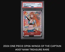 2024 ONE PIECE OP06-WINGS OF THE CAPTAIN TREASURE RARE #007 NAMI PSA 10 - Image 4