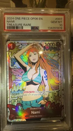 2024 ONE PIECE OP06-WINGS OF THE CAPTAIN TREASURE RARE #007 NAMI PSA 10 - Image 5