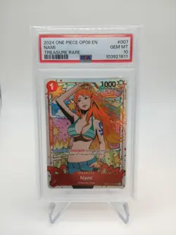 2024 One Piece Nami OP06 ST01 007 Wings of the Captain Treasure Rare PSA 10 - Image 1