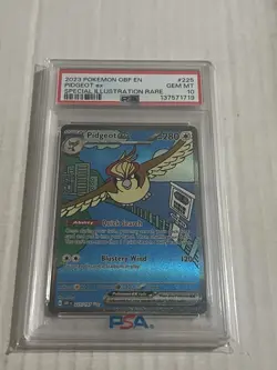 2023 POKEMON OBF EN-OBSIDIAN FLAMES SPECIAL ILLUSTRATION RARE PIDGEOT EX PSA 10 - Image 1