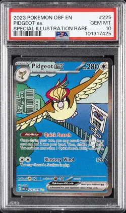 2023 POKEMON OBF EN-OBSIDIAN FLAMES SPECIAL ILLUSTRATION RARE PIDGEOT EX PSA 10 - Image 1