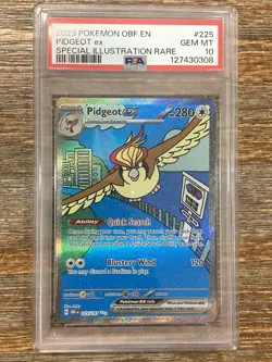2023 POKEMON OBF EN-OBSIDIAN FLAMES SPECIAL ILLUSTRATION RARE PIDGEOT EX PSA 10 - Image 1