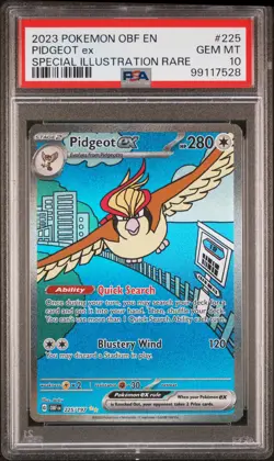 2023 POKEMON OBF EN-OBSIDIAN FLAMES SPECIAL ILLUSTRATION RARE PIDGEOT EX PSA 10 - Image 1