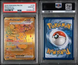 2025 POKEMON PRE EN-PRISMATIC EVOLUTIONS HYPER RARE #179 PIKACHU EX PSA 10 - Image 3