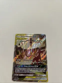 Pokemon TCG Espeon & Deoxys GX SM240 Black Star Promo Holo Card - Image 3