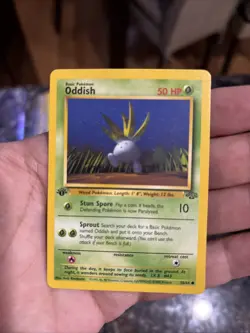 Pokemon TCG Oddish Jungle 1st Edition Common Card 58/64, Regular - Image 1