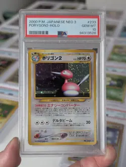 PSA 10 GEM MINT Japanese Porygon2 Holo No. 233 Neo 3 Pokemon Card - Image 1