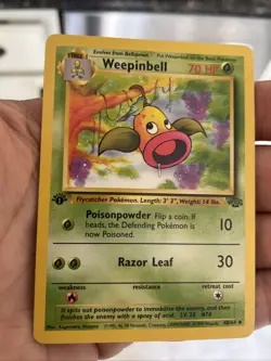 Pokemon Weepinbell 1st Edition Jungle 48/64, Regular Uncommon Card - Image 1
