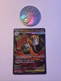 Mega Camerupt EX Holo Pokemon Card 156/132 ME01 Ultra Rare Mega Evolution - Image 1