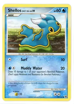 Shellos East Sea 73/100 Majestic Dawn Pokemon Card - Image 1