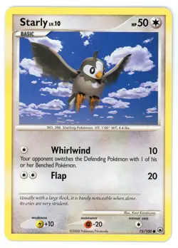Starly 75/100 Majestic Dawn Pokemon Card - Image 1